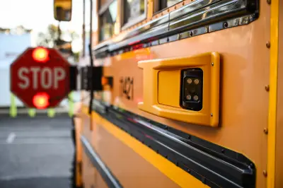 Drivers who pass stopped school buses in Fairfax County now face hefty fines